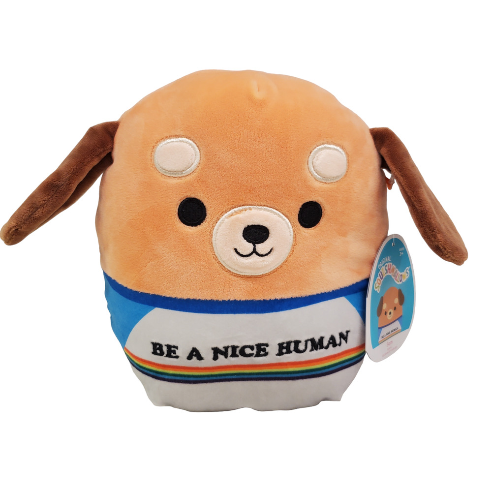 Sam Squishmallow Dog Stuffed Animal Be Nice A Human 8" NEW